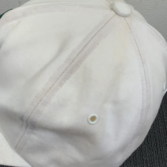 Vintage Pickering Snapback Hat Mens Adjustable White Green Patch Swingster USA - Picture 8 of 16